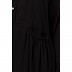 Designer abaya with front pocket-Black